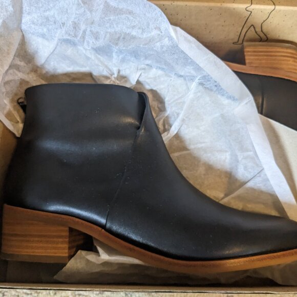 Soludos Venetian Bootie Sz 9 Black Leather - Picture 2 of 7